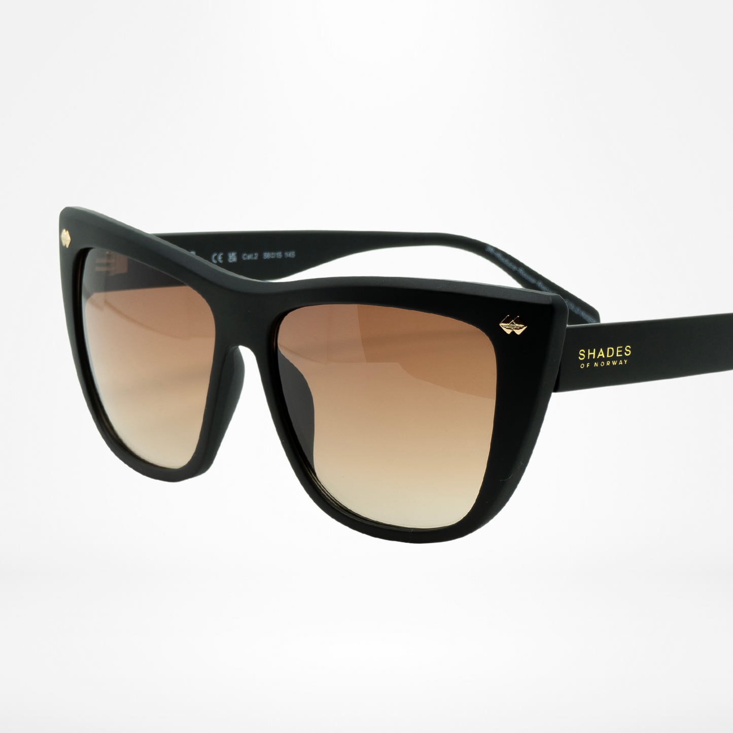 Bystranda Sort・cat-eye solbriller